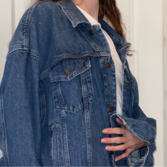 COPY - RARE AUTHENTIC CALVIN KLEIN 80s trucker jacket ladies oversized xl RARE … - Picture 3 of 16